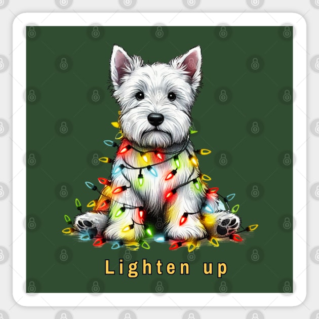 Lighten up Scottish Terrier Sticker by ZogDog Pro